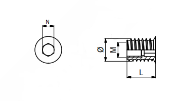 Iskruningsbøsning med krave, elgalvaniseret - flere varianter