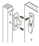 Samlebeslag model 2, sort plastik (sæt)