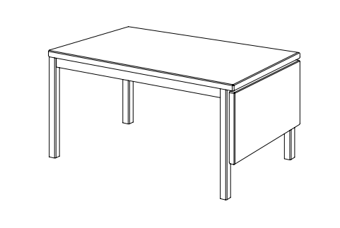Klapbordshængsel 74x40 mm, brun metal (1 sæt)