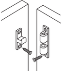 Kuglesnaplås 60x11 mm, blank metal