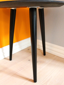 Sofabordben Ø34 mm incl. beslag til montering, sortmalet bøgetræ