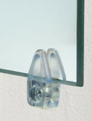 Spejlholder t/4 mm glas, transparent