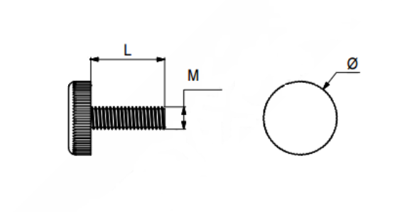 Stillefod m/fast fod M6, sort plastik