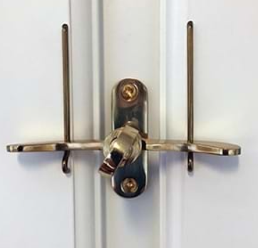 Vrider til vindue - dobbelt med 35 mm vinge incl. 2 stk slidtråd, blank messing